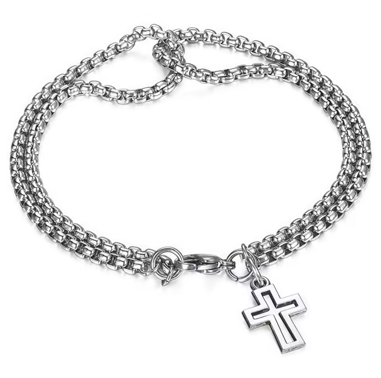 Chained Cross Bracelet